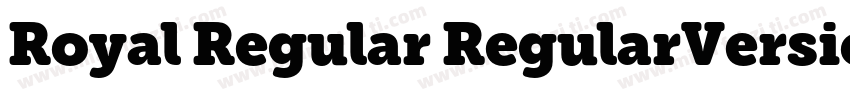 Royal Regular RegularVersion 1000字体转换